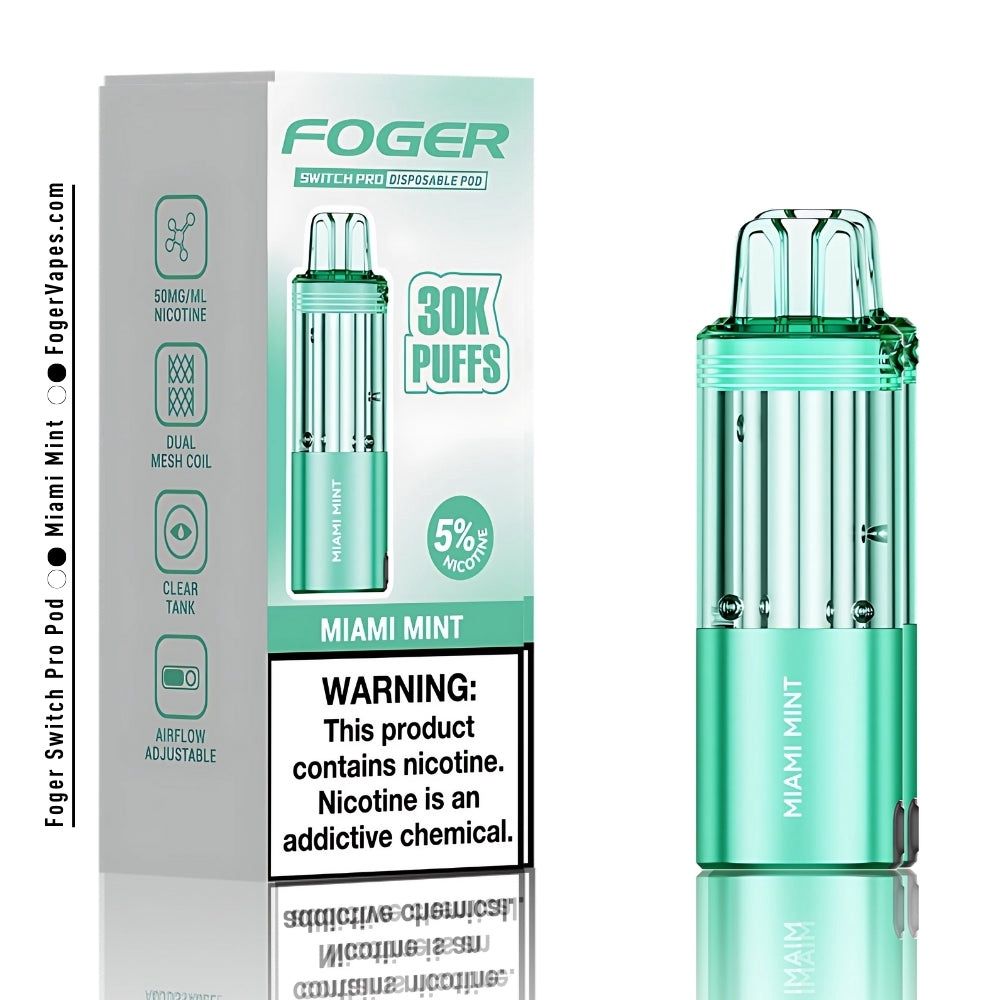 FOGER SWITCH 30k Refill  POD, Flavors: Miami mint