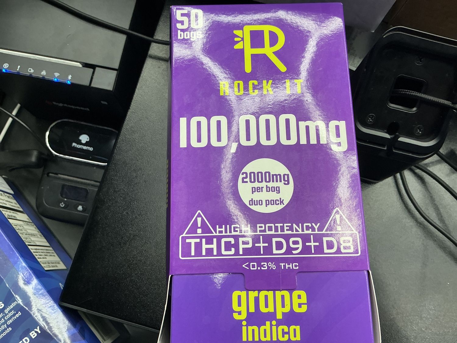 Rock it  100,000mg high potency, Flavors: GRAPE INDICA
