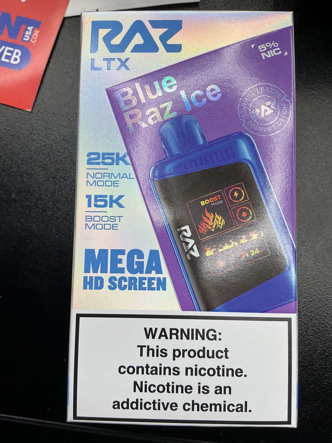 Raz LTX 25000 puff, Flavors: Blue Raz ice