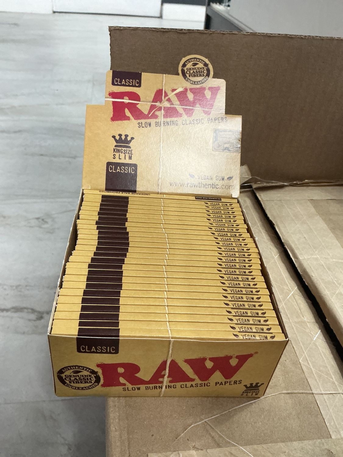 Raw slow burning classic papers king size slim