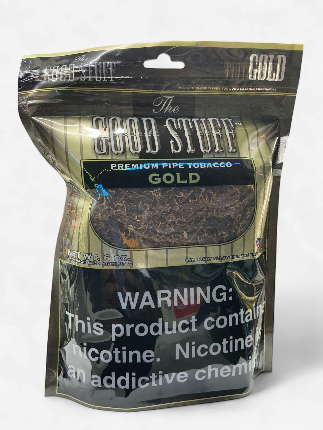 Good Stuff 6oz TABACCO bags, Flavors: Gold