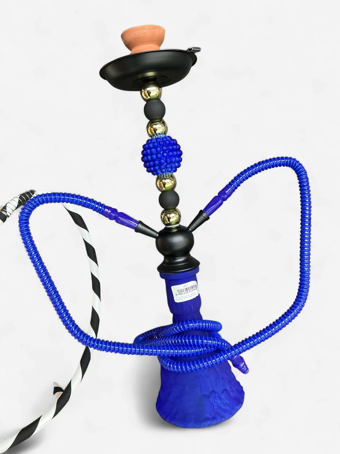 Zebra blue hookah