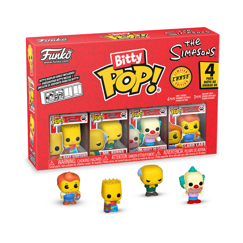 Bart The Simpsons 4 Pack Bitty Pop