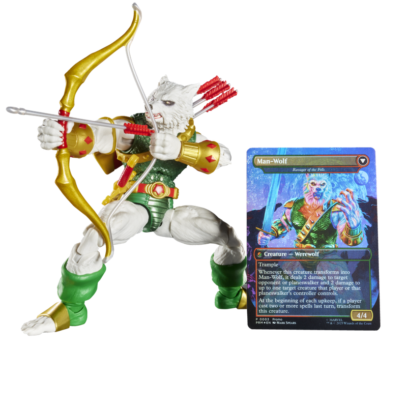 Man-Wolf Marvel Legends Series With MTG Card