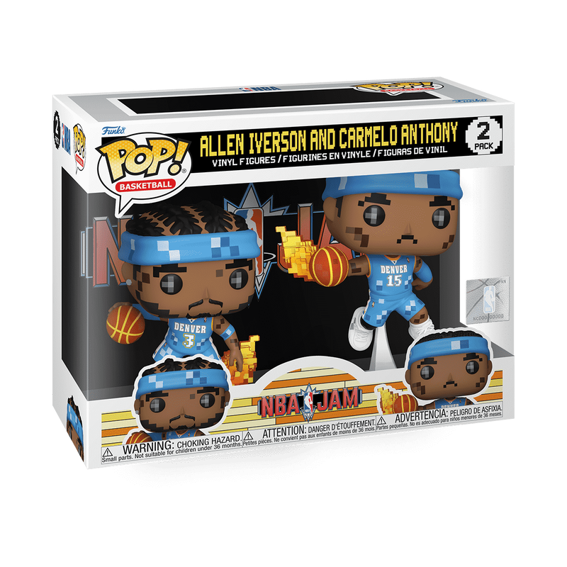 Allen Iverson And Carmelo Anthony 2 Pack NBA Jams 8-Bit
