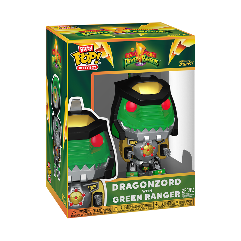 Mighty Morphin Power Rangers Dragonzord With Green Ranger Funko Bitty Pop Bot