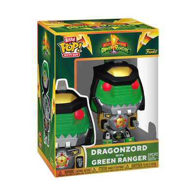 Mighty Morphin Power Rangers Dragonzord With Green Ranger Funko Bitty Pop Bot