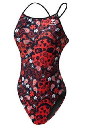 Спортивный купальник TYR ROCK STAR CUTOUTBACK, цвет, размер: цвет красный (610), размер 26