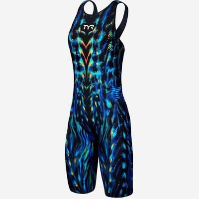 Гидрокостюм с открытой спиной TYR VENZO Genesis Open Back Swimsuit Синий