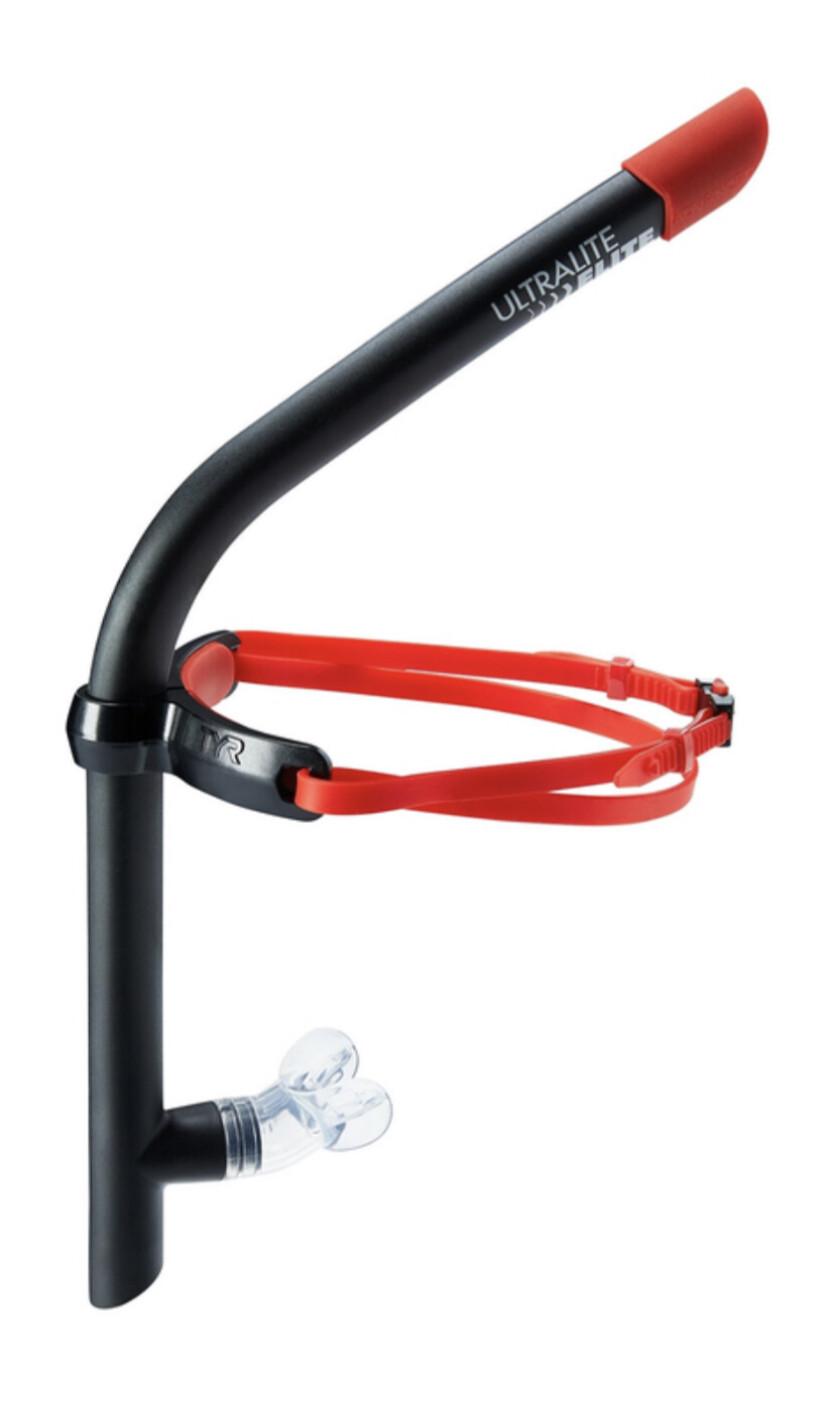 Трубка TYR ULTRALITE SNORKEL ELITE, цвет: Чёрный-красный 001