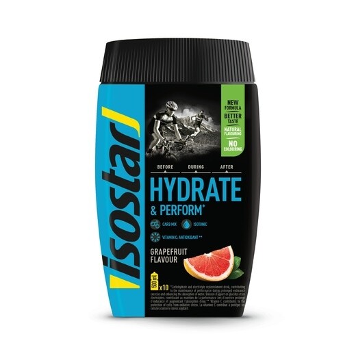 Изотоник в порошке Isostar Hydrate & Perform, 400 г, Вкус: Грейпфрут
