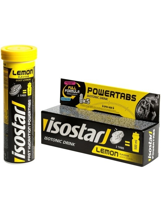 Шипучие таблетки Isostar Powertabs, Лимон (10 таблеток по 12 г)