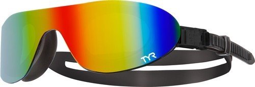 Очки для плавания TYR SWIM SHADES MIRRORED, цвет: 969 мульти с черной оправой