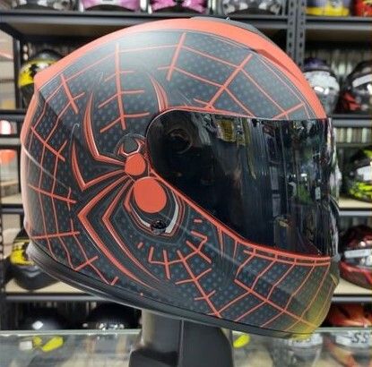 SPIDERMAN Casco para Motocicleta con Máscara Y Gafas Casco Retro Jet CERT DOT