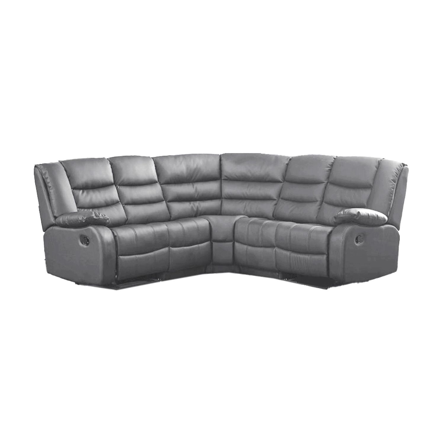 Roma Leather Recliner Corner Sofa with Cup Holder