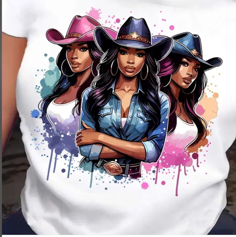 Western Cowgirl Tee Shirt with Graphic