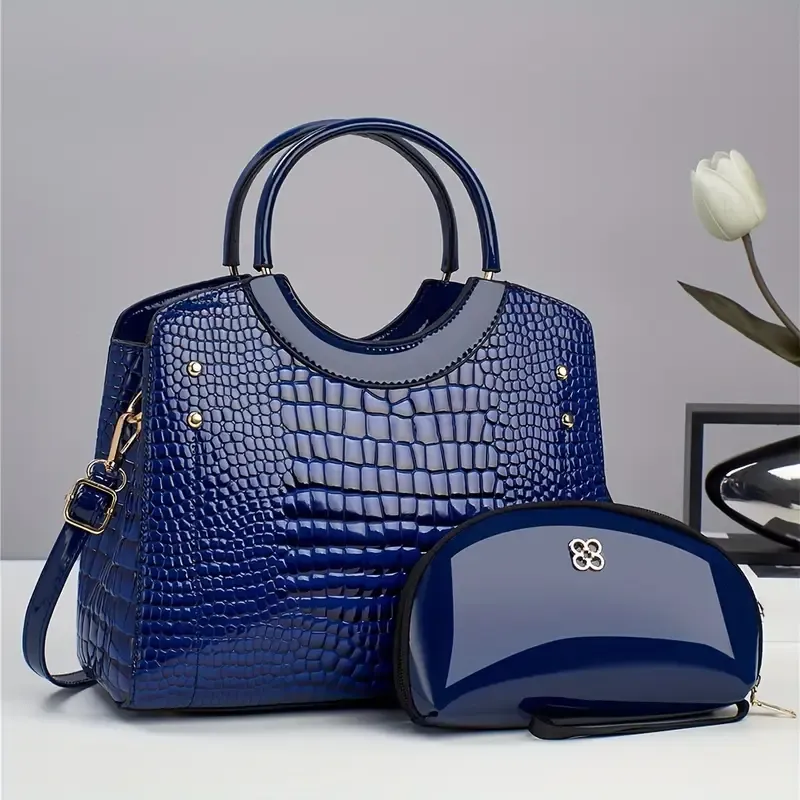 2-Peice Set Tote and Crossbody Bag in 6-Clolors