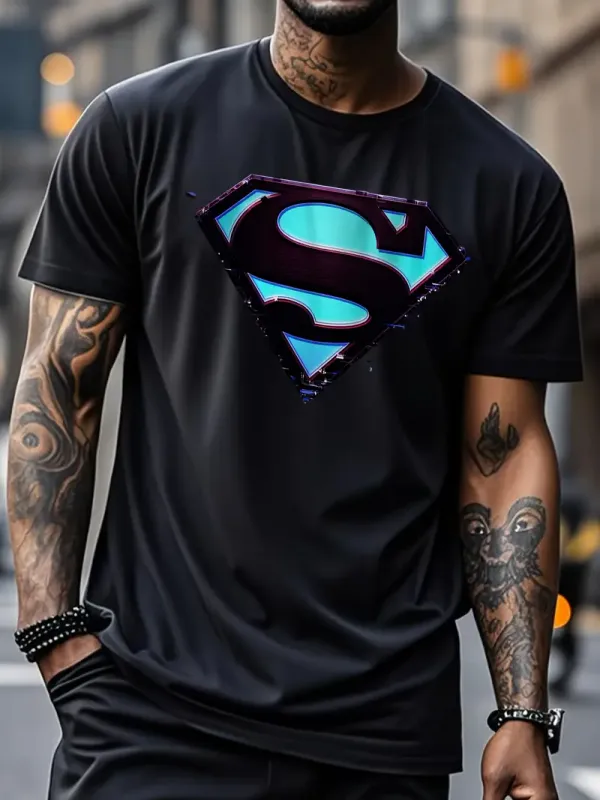 Men's Plus Justice League T-Shirt - Superman