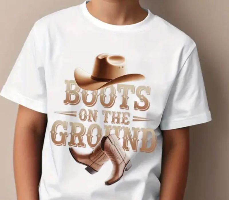 Men's Trendy Boots On The Ground Tee's