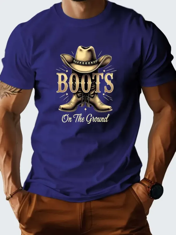 Men's "Boots on the Ground" Hat &Tee Shirt Designs