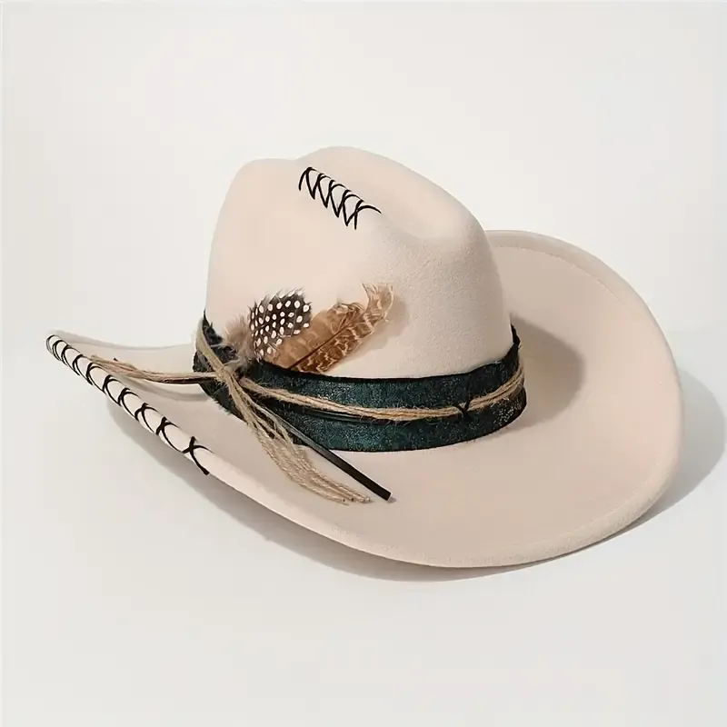 Unisex Cowboy Hats Classic Wide Brim