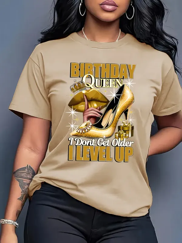 Women'sBirthday Queen T-Shirt In 8 Colors