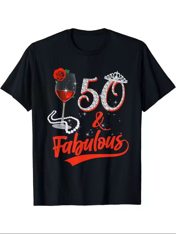 50 & Fabulous Birthday T-Shirt for Men