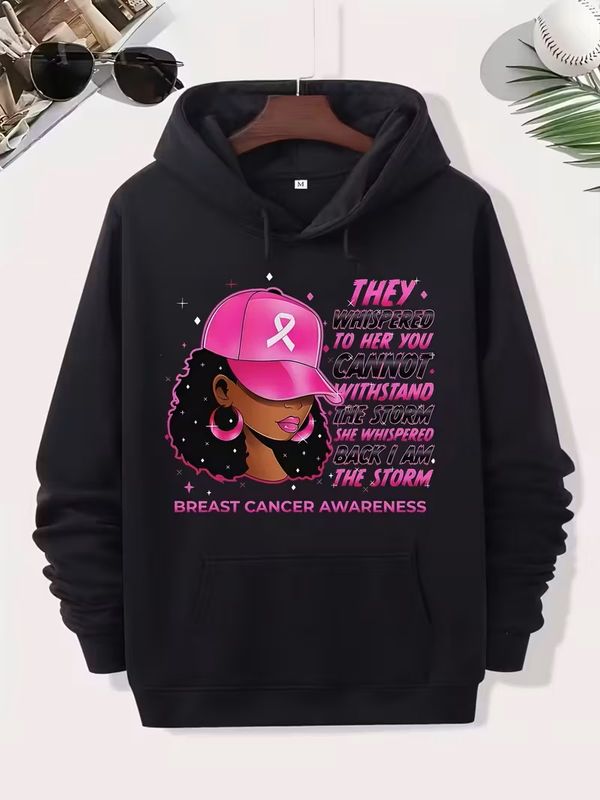 Unisex Breast Cancer Awareness Hooded Sweater