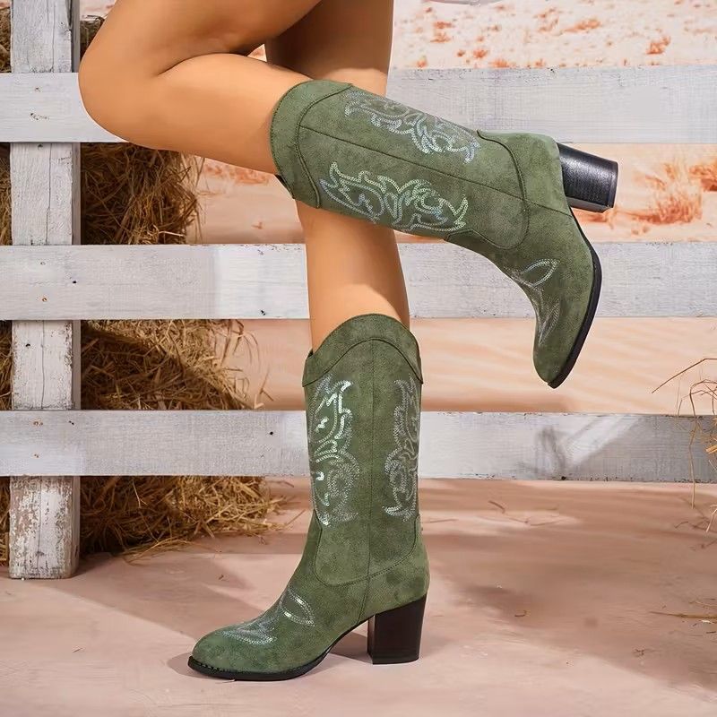 Women's Tribal Style Riding Boots In 3 Colors