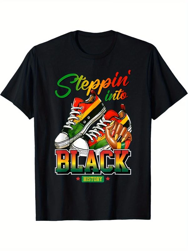 Unisex Stepping Into Black History Month Graphic T-Shirt