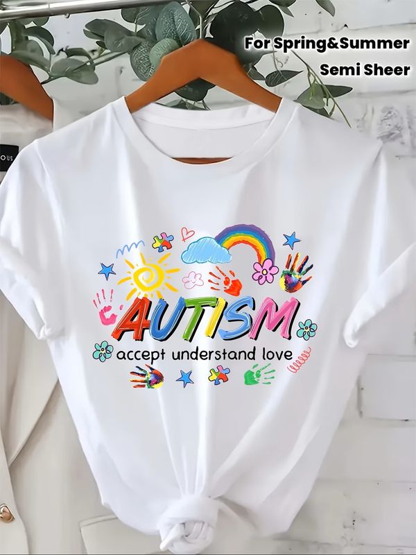 Women's Autism Awareness Graphic T-Shirt