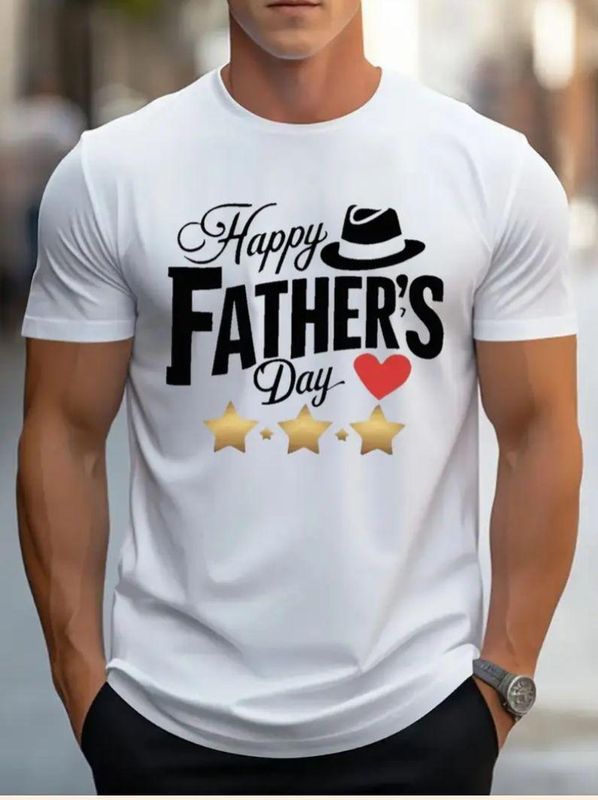 Men's Big & Tall Happy Father's Day Tee Size 01X-5XL