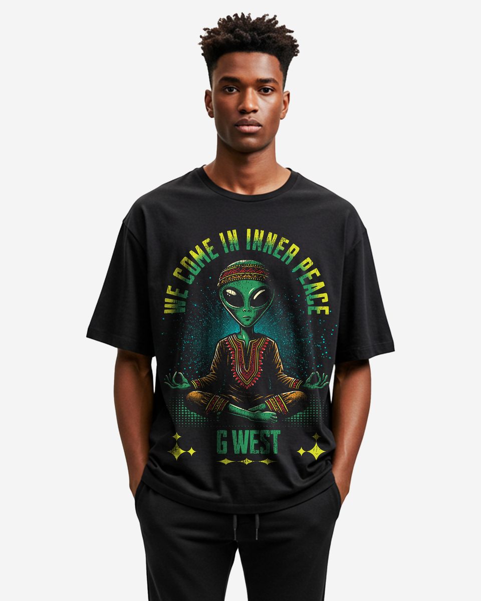 G WEST WE COME IN INNER PEACE TEE