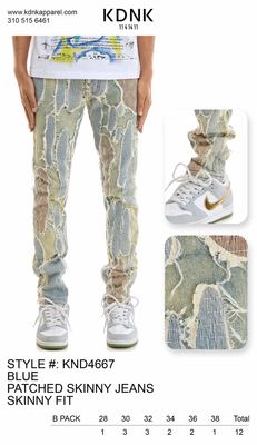 kdnk patched skinny jeans