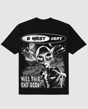 G WEST RHINESTONE NOT MY EARTH TEE