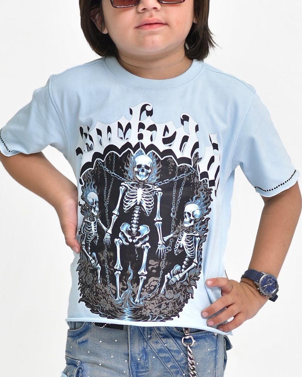 ELITE Locked In Rhinestone Cropped Kids Tee