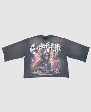 G WEST RHINESTONE NO PULSE ,JUST VIBES SLEEVE TEE