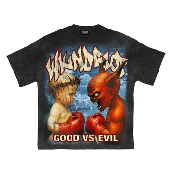 WKND RIOT GOOD VS EVIL BLACK WASHOT