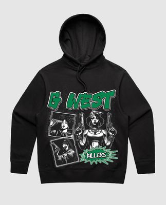 G WEST RHINESTONE GANGSTA GODDESSES HOODIE