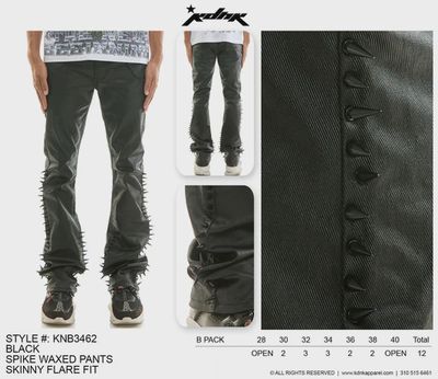 KDNK SPIKE WAXED PANTS