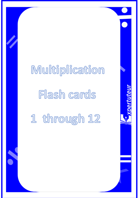 Multiplication  flash cards