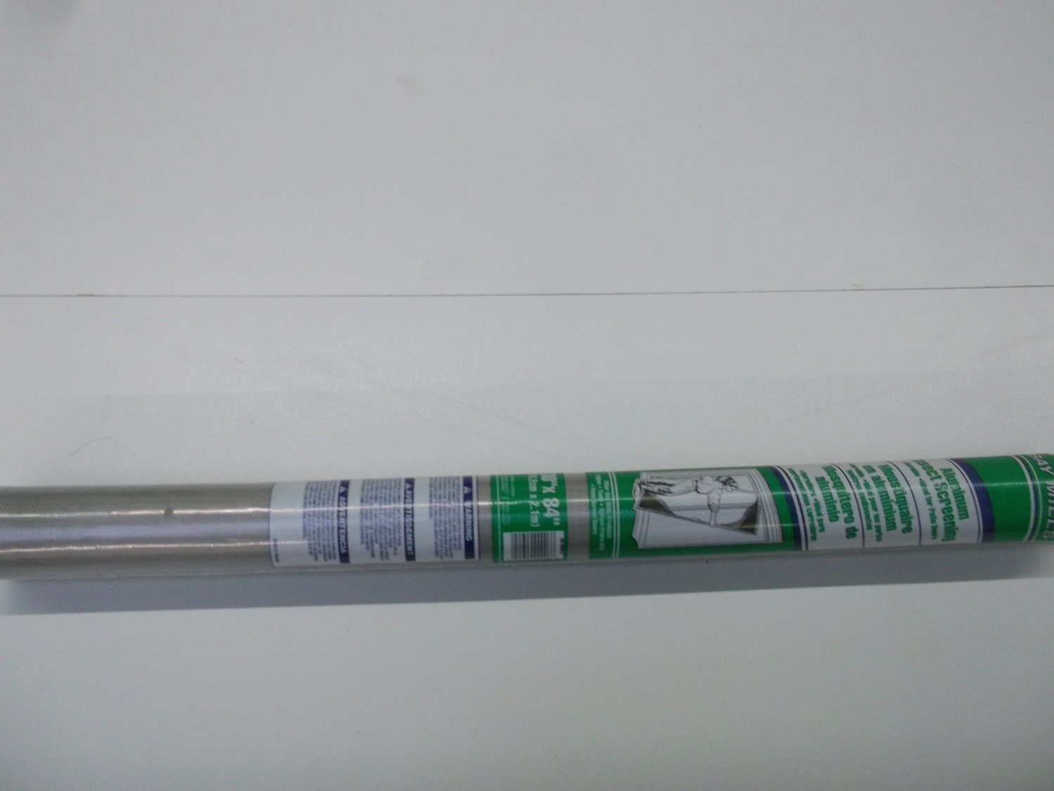 Aluminium Insektenschutz Gewebe, 76,2 cm x 2,10 m,Farbe Aluminium