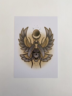 Scarab Skull A5 Print