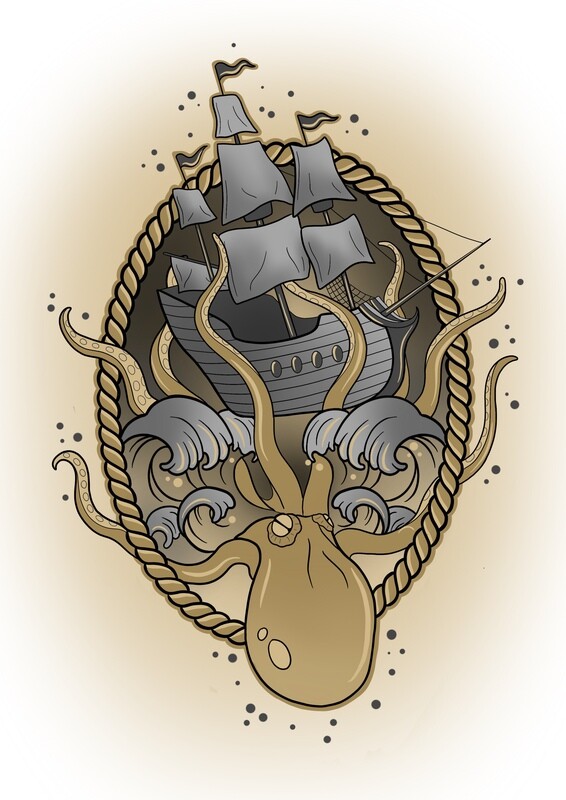Kraken A5 Print