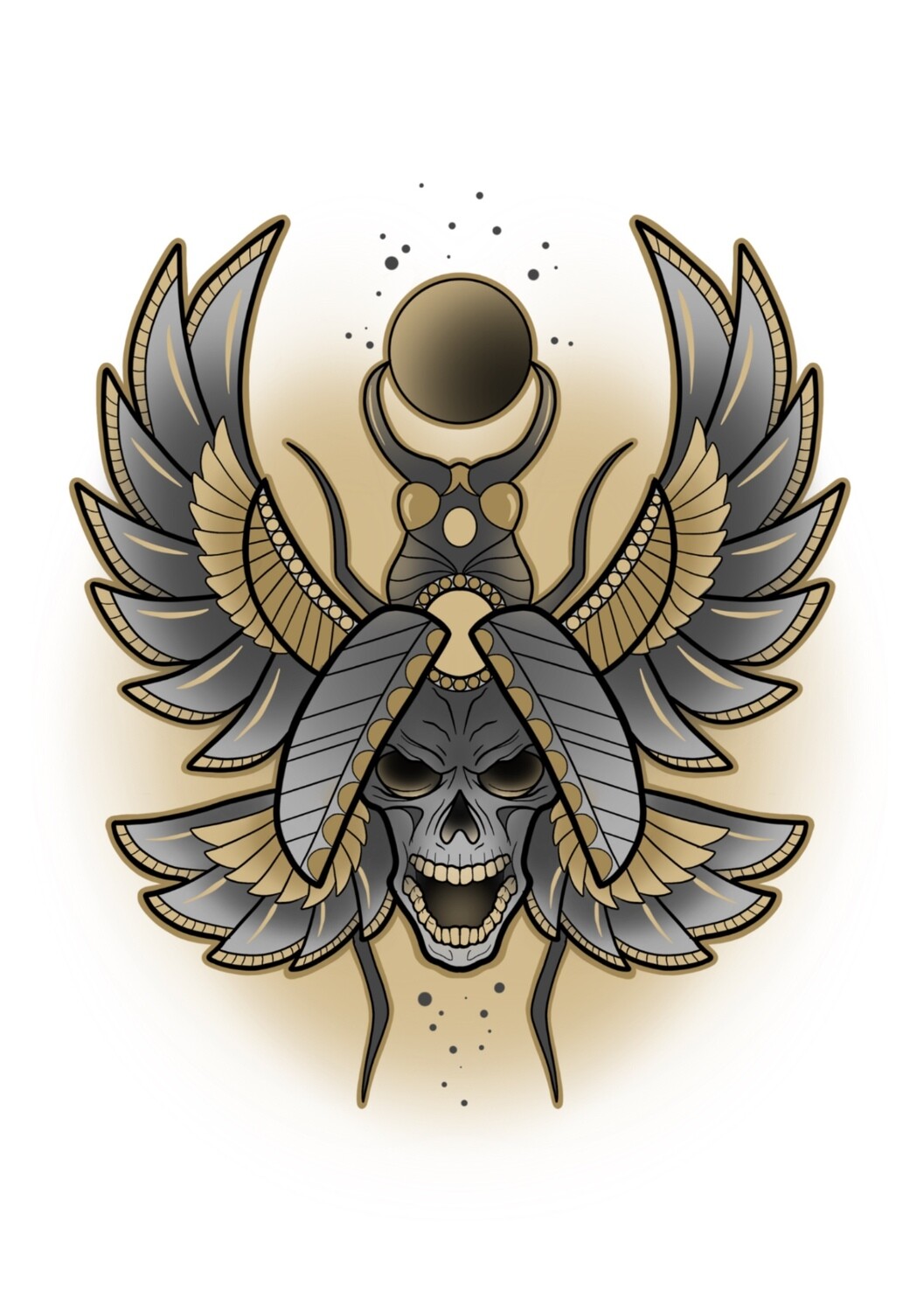 Scarab Skull A5 Print