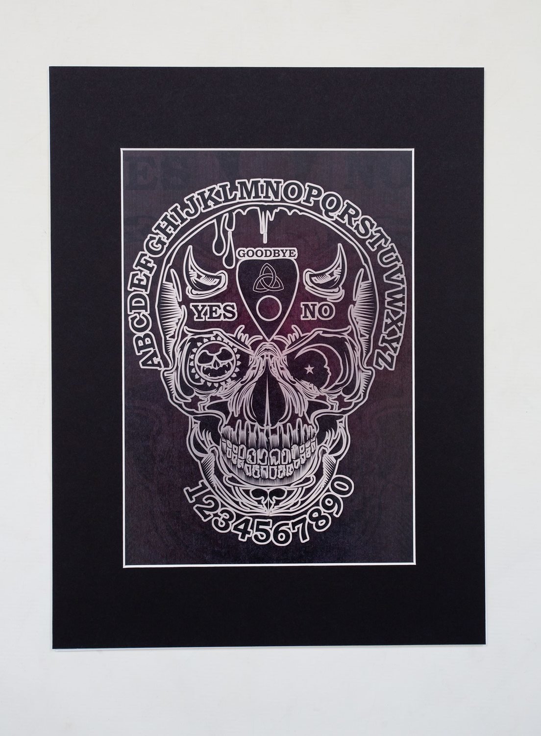 Ouija Skull A4 Print (16x12&quot; mount)