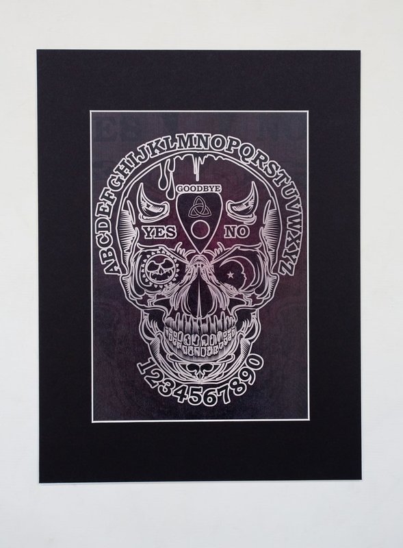 Ouija Skull A4 Print (16x12&quot; mount)