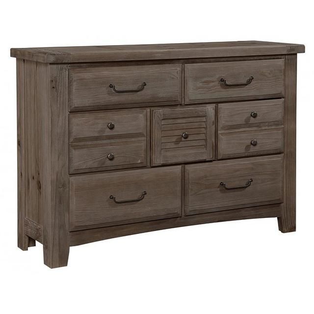 Lumbermill Saddle Grey Dresser W/ 7 Drawers