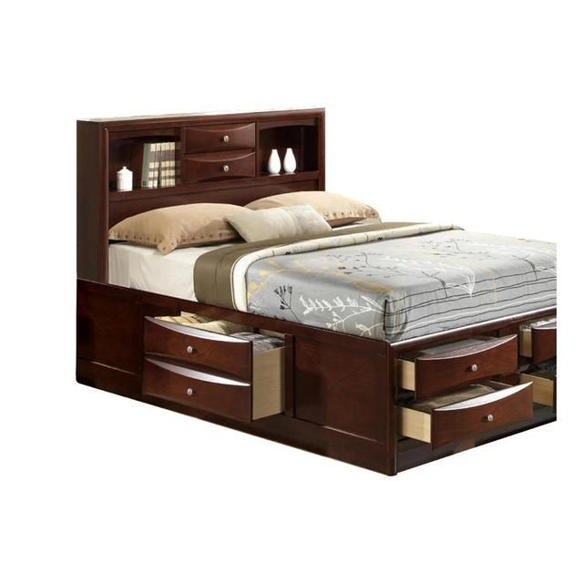 Emily Merlot Queen Storage Bed Emily Merlot Queen Storage Bed
