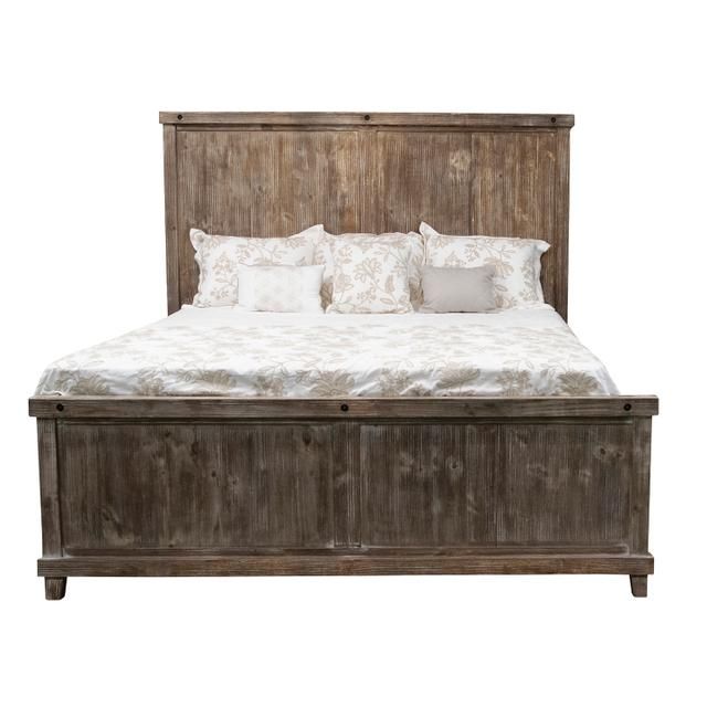 Industrial Barnwood King Bed Industrial Barnwood King Bed